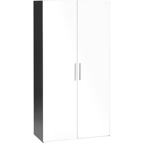 Emerge Cupboard OS225 1800mm 2 Wood Doors White & Ironstone