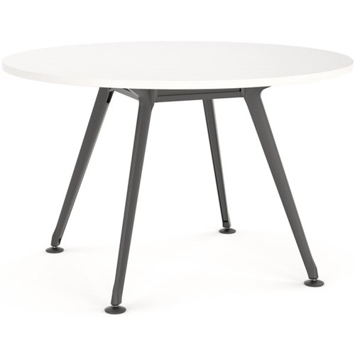 Galaxy Boardroom Meeting Table Round 1200mm White/Black