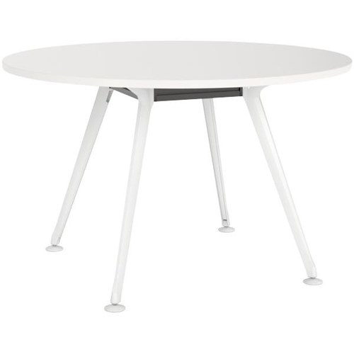 Galaxy Boardroom Meeting Table Round 1200mm White/White