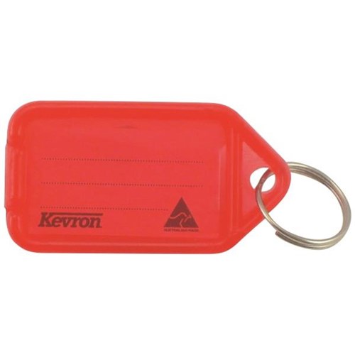 Kevron ID5 Security Key Ring Tag 56x30mm Red