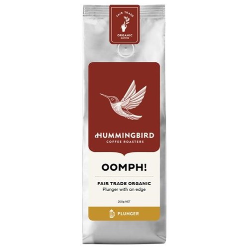 Hummingbird Fair Trade Plunger & Filter Coffee Oomph 200g