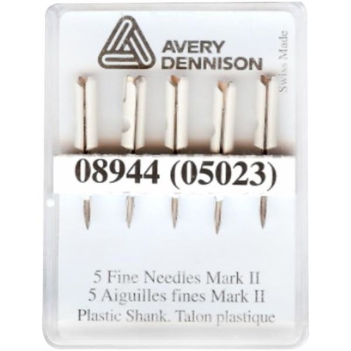 Avery Dennison Tag Gun Fabric Needle Fine Mark II, Pack of 5