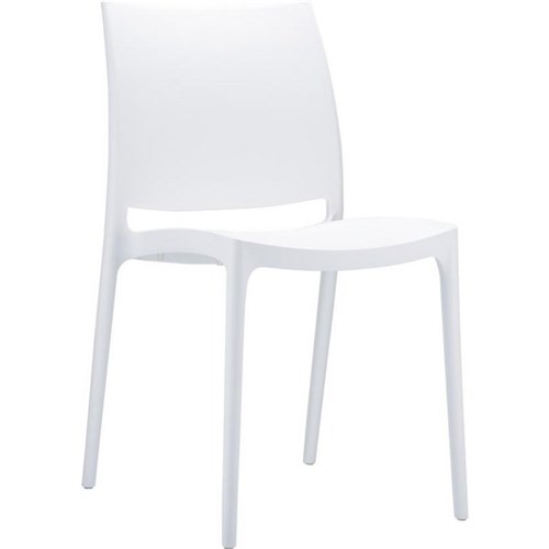 May May Plastic Cafe Chair 810mm White