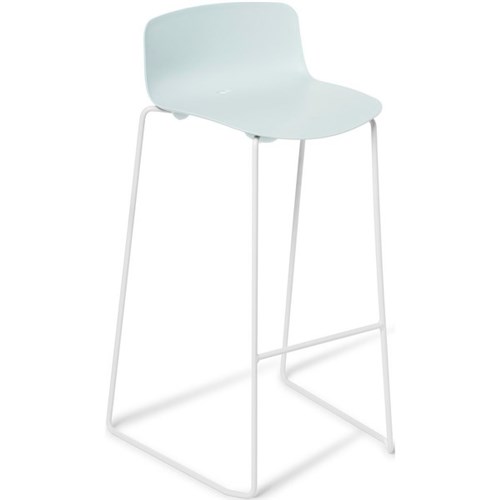 Coco Bar Stool Sled Base 755mm Light Blue/White