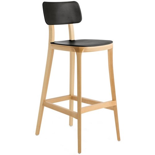 Polka Bar Stool Black/Timber