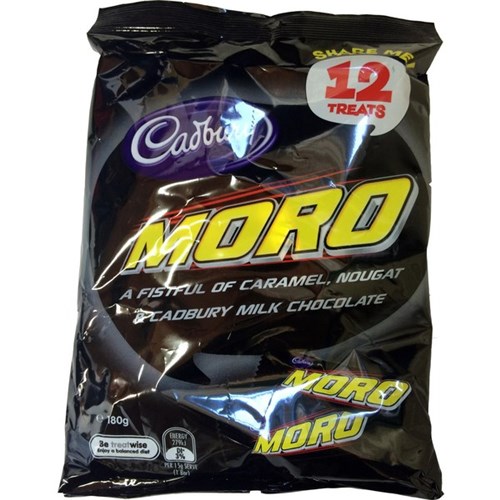 Cadbury Chocolate Moro Bars Treat Pack 180g, Pack of 12