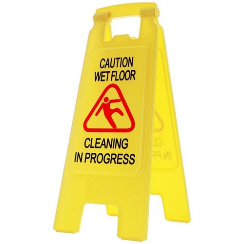 Wet Floor Safety Sign Yellow