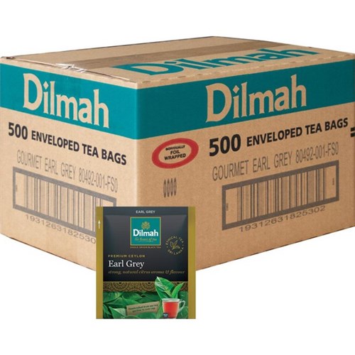 Dilmah Earl Grey Tea Bags Foil Wrapped, Pack of 500