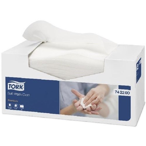 Tork Soft Wash Cloth Large 300 x 320mm, Carton of 8 Boxes