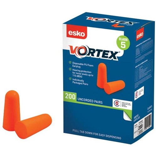 Vortex Pro Plug Ear Plugs Class 5 Uncorded, Box of 200 Pairs OfficeMax NZ