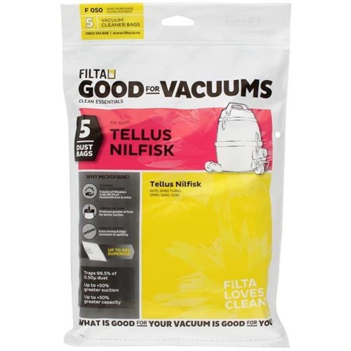 Filta Vacuum Cleaner Bags For Tellus Nilfisk GM80 GM90 Models OfficeMax NZ