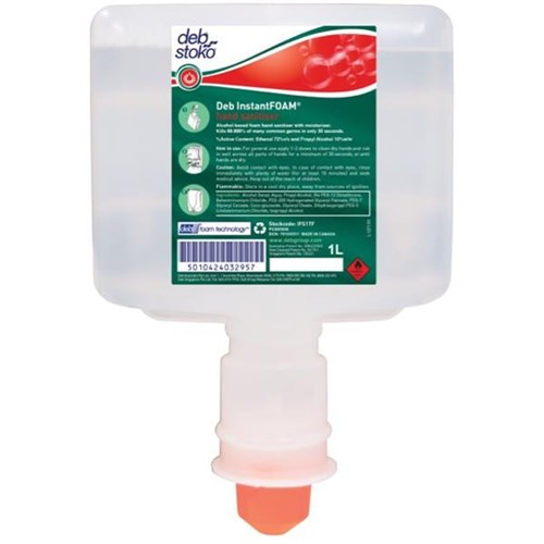Deb Stoko Instant Foam Sanitiser 1L OfficeMax NZ