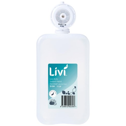Livi Activ Foam Hand Sanitiser Alcohol Free 1L