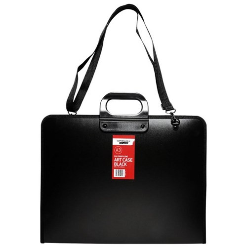 Warwick Artworx A3 Premium Art Case Zip Closure Detachable Strap Black