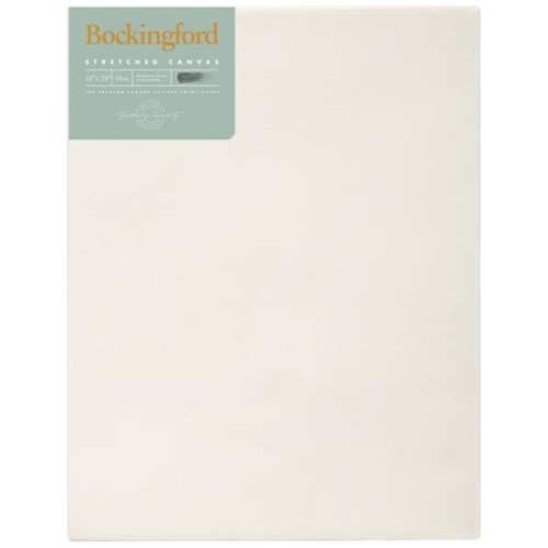 Bockingford 13oz Stretched Canvas 18x24 Inch 1.5 Inch Frame