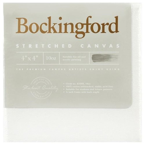 Bockingford 10oz Stretched Canvas 4x4 Inch 3/4 Inch Frame