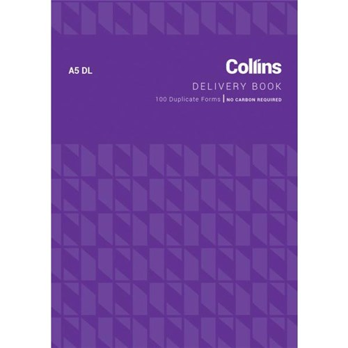 Collins Goods Delivery Receipt Book A5DL Duplicate No Carbon Required Set of 100