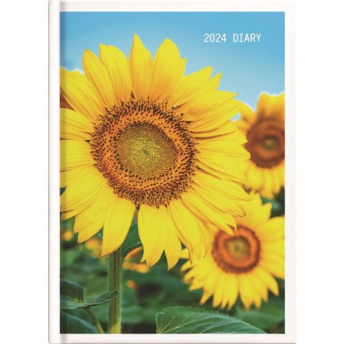 Collins A51 Diary A5 1 Day Per Page 2024 Floral Assorted