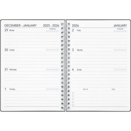 Collins A53 Diary A5 Week To View 2026 Kiwi Vibe Assorted Designs