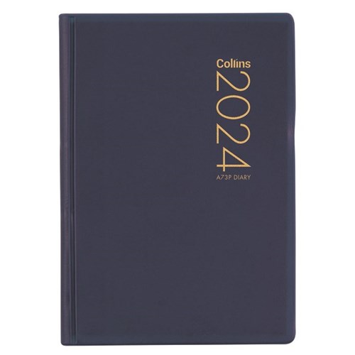 Collins A73P Pocket Diary Week To View 2024 Navy