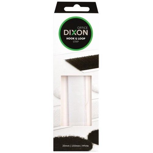 Dixon Hook & Loop Strip 150mm White OfficeMax NZ