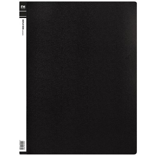 FM A3 Display Book 20 Pocket Black OfficeMax NZ