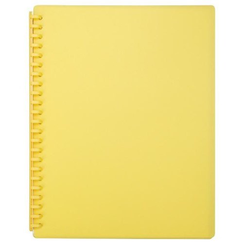 FM A4 Display Book Refillable 20 Pocket Yellow
