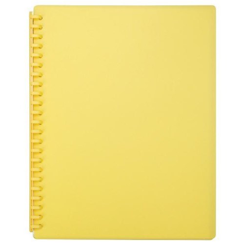 FM A4 Display Book Refillable 20 Pocket Yellow