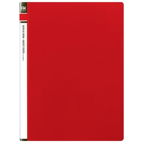 FM Display Book Insert Cover 40 Pocket Red