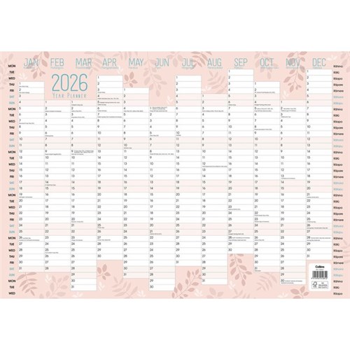 Collins Designer Bilingual Wall Planner A3 2026
