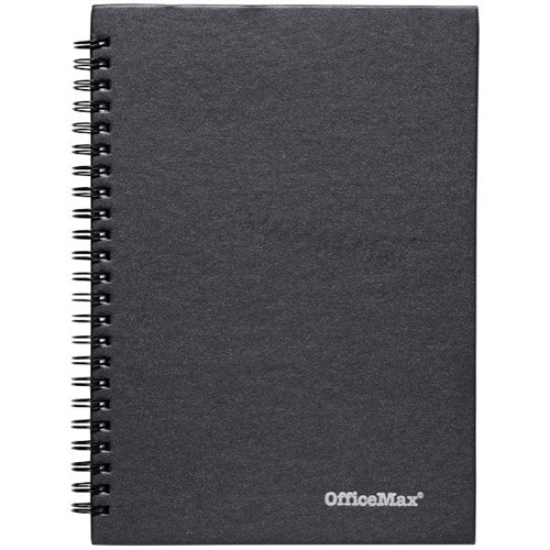 OfficeMax A4 Hard Cover Spiral Notebook 160 Pages FSC