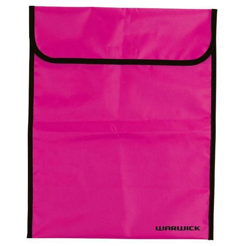 Warwick Homework Bag Hook & Loop 290x360mm Pink