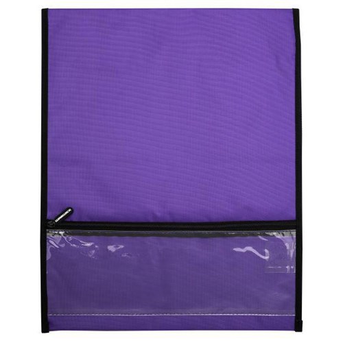 Warwick Homework Book Bag Hook & Loop Medium 290x360mm Purple