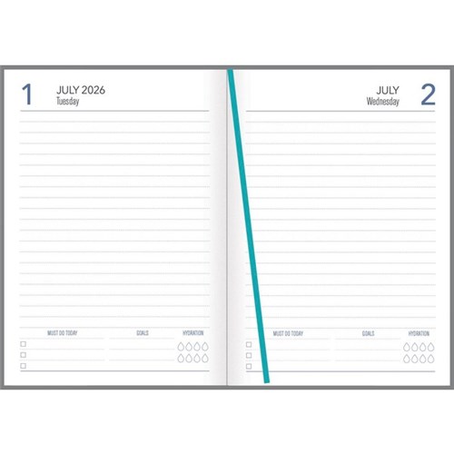 Collins A51A Mid Year Diary A5 1 Day Per Page 1 July 2026 to 30 June 2027 Fashion Assorted Designs