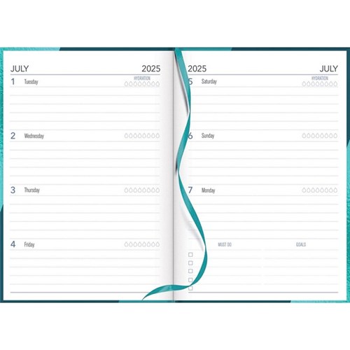 Collins A53A Mid Year Diary A5 Week To View 1 July 2025 to 30 June 2026 Fashion Assorted Designs
