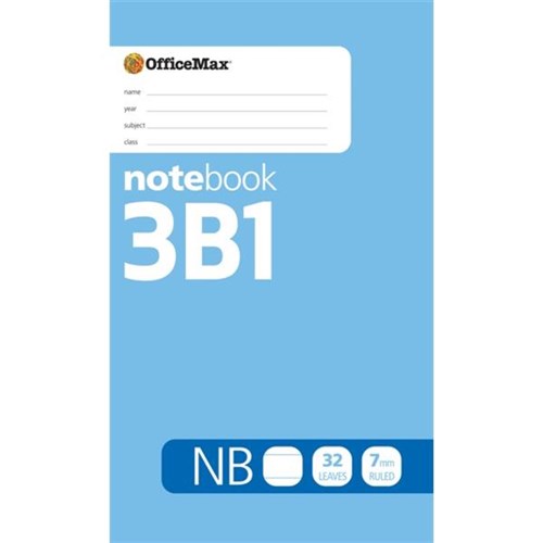 OfficeMax NB 3B1 Notebook 7mm Ruled 32 Leaves OfficeMax NZ