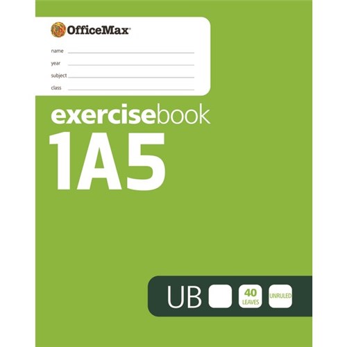 OfficeMax 1A5 UB Exercise Book Unruled 40 Leaves