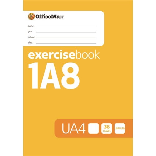 OfficeMax 1A8 UA4 Unruled Exercise Book 36 Leaves