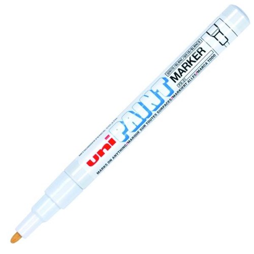 Uni White Paint Marker Pen Fine Tip OfficeMax NZ