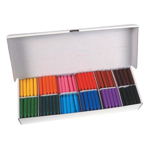 Jovi Wax Crayons 12 Assorted Colours, Box of 300