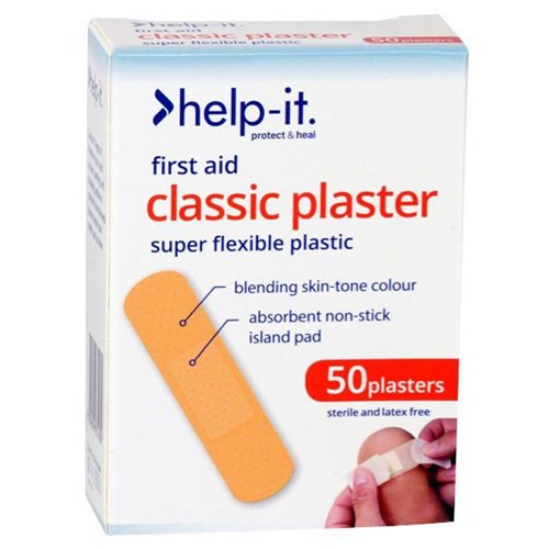 Aeroplast Plastic Plasters 72x19mm Flesh Colour, Pack of 50