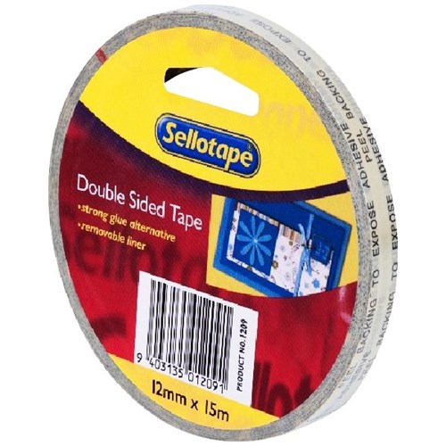 Sellotape 1209 Double Sided Tape 12mm x 15m