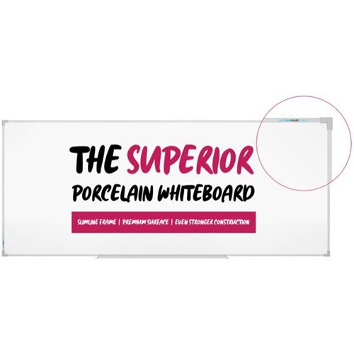 Boyd Visuals Clarity Porcelain Whiteboard Magnetic 1200 x 3600mm