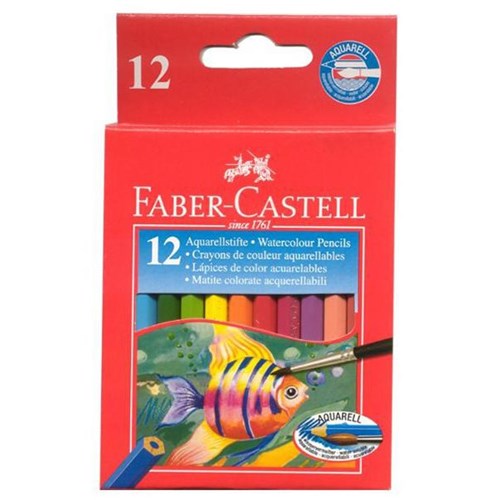 Faber-Castell Half Size Watercolour Pencils, Pack of 12