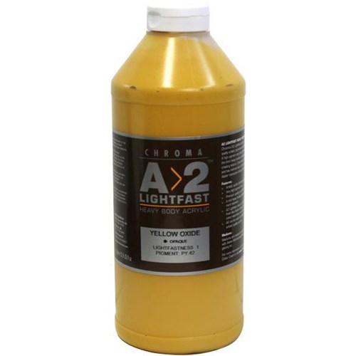 A2 Art Student Acrylic Paint 1L Yellow Oxide