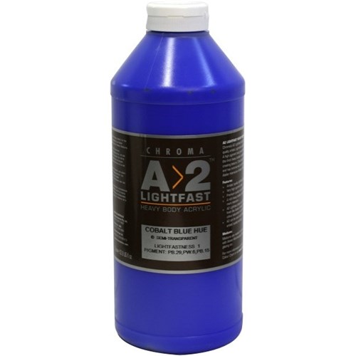 A2 Art Student Acrylic Paint 1L Cobalt Blue
