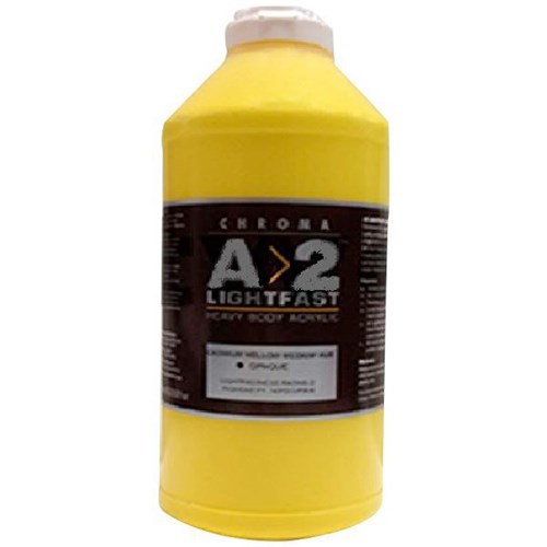 A2 Art Student Acrylic Paint 1L Cadmium Medium Yellow