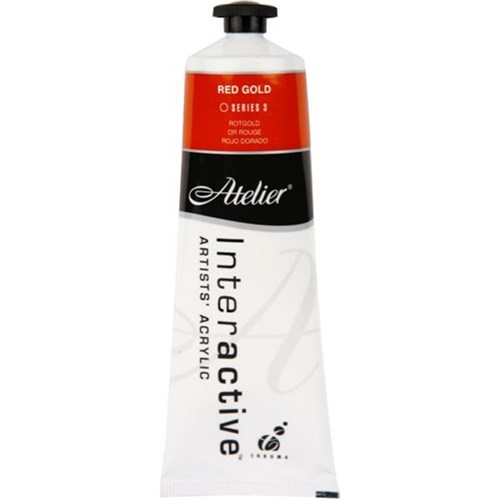 Atelier Interactive Acrylic Paint, S3, 80ml, Red Gold