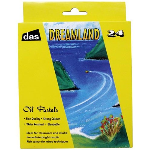 Dreamland Oil Pastels Large Assorted Colours, Pack of 24