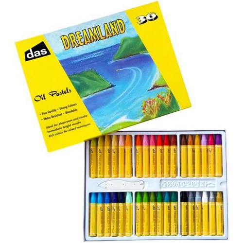 Dreamland Oil Pastels Large Assorted Colours, Pack of 36